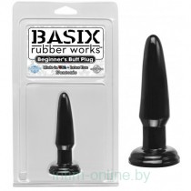 Анальная пробка Basix Rubber Works Beginners Butt Plug Black